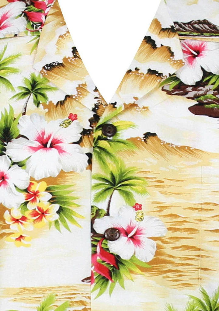 P.L.A. Hawaiihemd, Grösse 4XL, beige