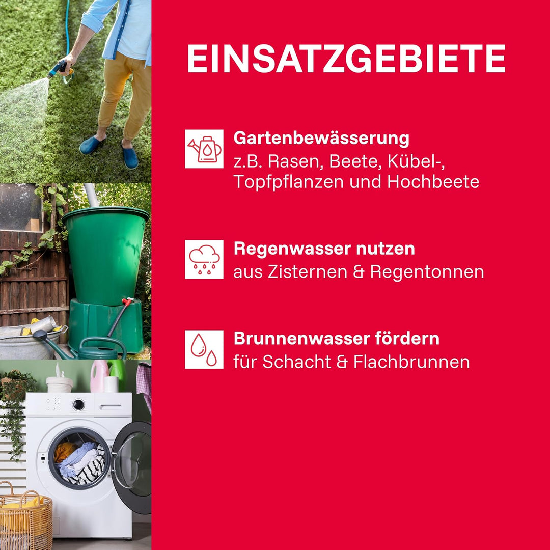 T.I.P. Tauchpumpe - Regenfasspumpe (2.700 l/h Fördermenge, mit Durchflussmengenregler, 13 m Förderhö