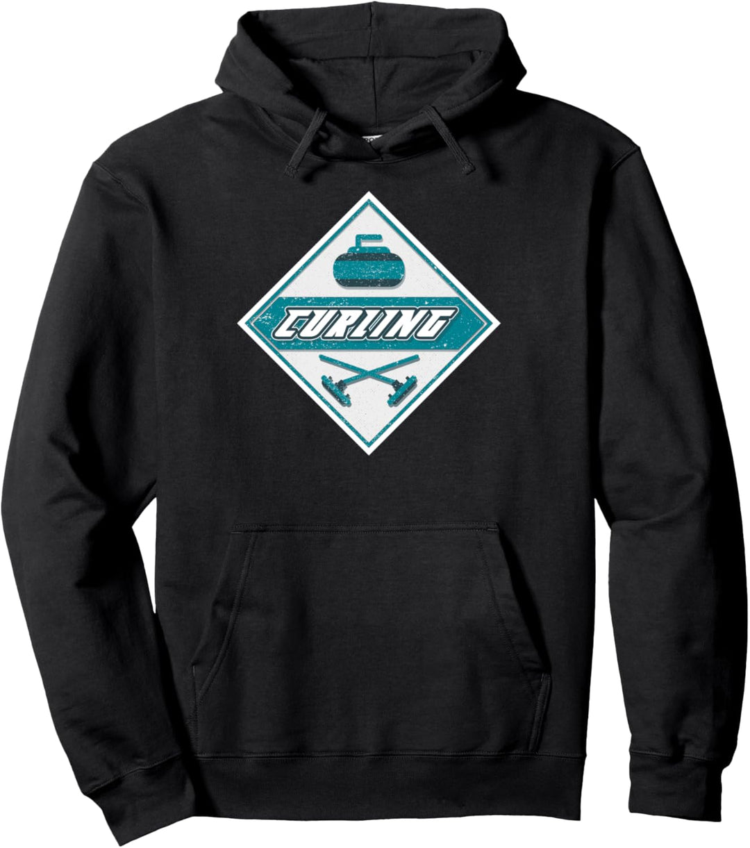 Curling Stein Lustiges Wintersport Geschenk Fun Pullover Hoodie