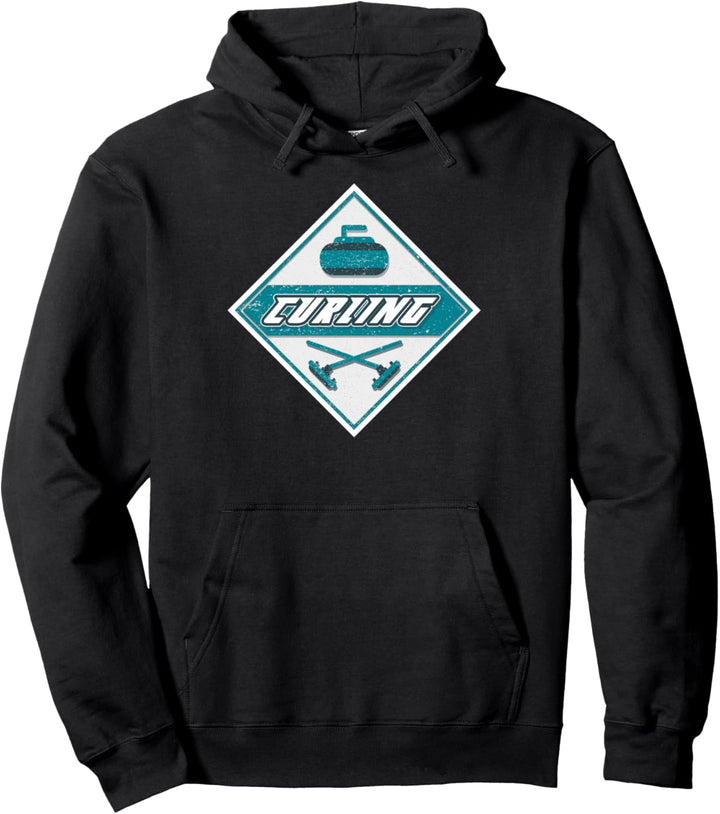 Curling Stein Lustiges Wintersport Geschenk Fun Pullover Hoodie