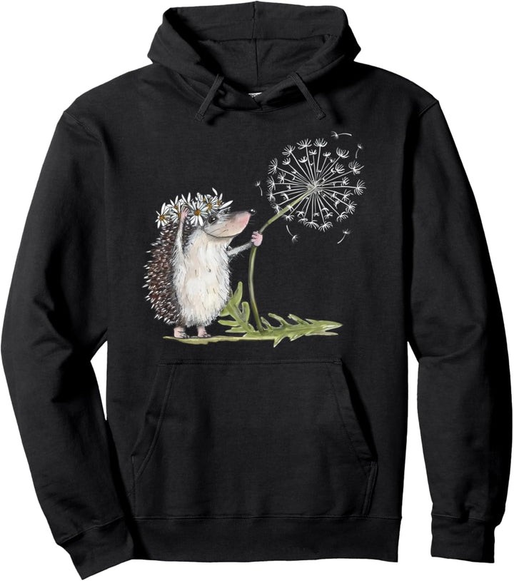 Igel mit Pusteblume Pullover Hoodie