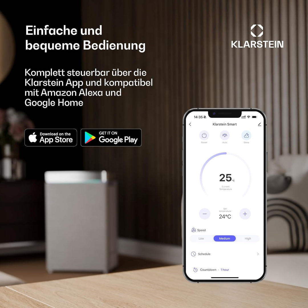 Klarstein DryFy Connect Luftentfeuchter Dehumidifier Kompressionsluftentfeuchter, WiFi-Schnittstelle