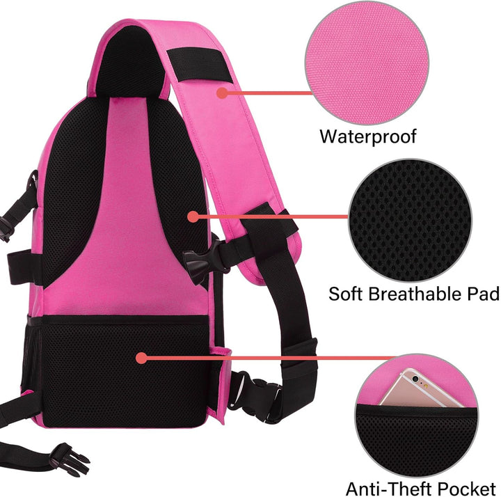 MOSISO Kameratasche Brust, DSLR/SLR/Spiegellose Kamera Rucksack Tasche Stossfester Fotografie Rucksa