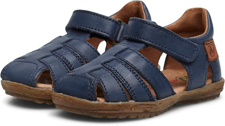 Naturino SEE-Halboffener Lederschuh-Taupe 22 EU Blau, 22 EU Blau