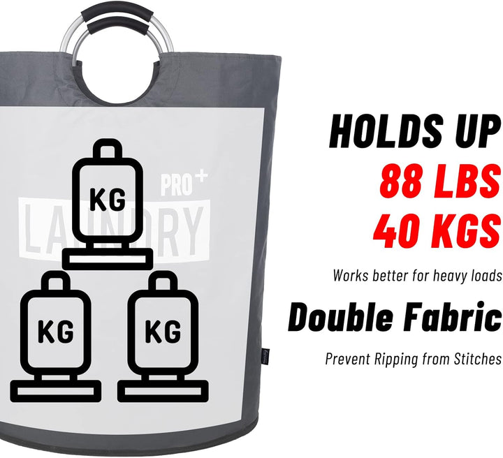 Caroeas 150L Grosser Wäschekorb (8 Farben), Wasserdichter Wäschebehälter, Wäschesammler mit gepolste