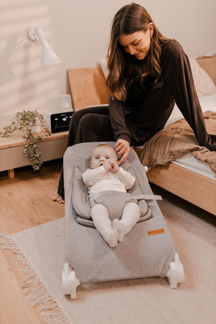 Tulano Moon 50 | Babywippe für Neugeborene, Babyschaukel ergonomisch mit verstellbarer Rückenlehne,