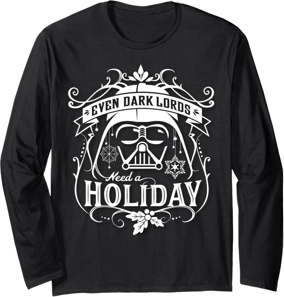 Star Wars Darth Vader Needs A Holiday Text Poster Langarmshirt