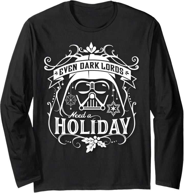 Star Wars Darth Vader Needs A Holiday Text Poster Langarmshirt