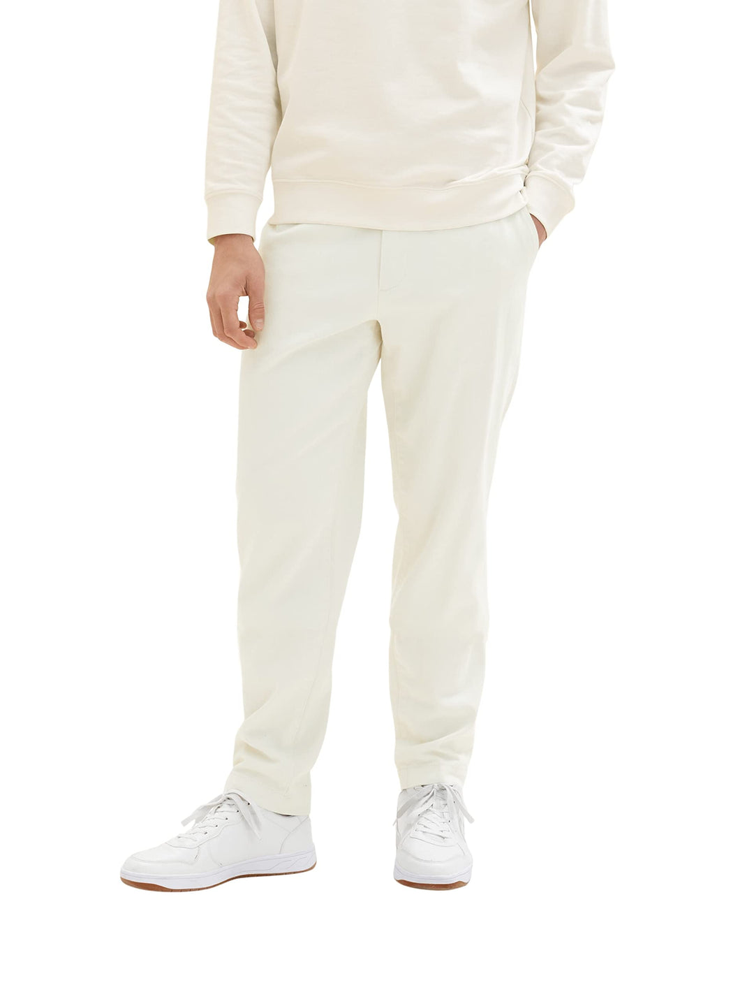 TOM TAILOR Herren Relaxed Tapered Chino Hose 31 13808 - Creme, 31 13808 - Creme