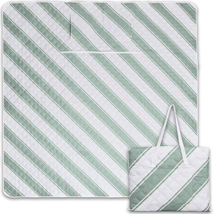 Picknickdecke wasserdicht 150x200cm isoliert & gepolstert - Stranddecke sandfrei – ideal für Camping