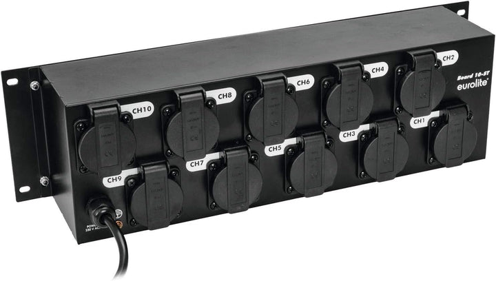 Eurolite Board 10-ST 10x Schutzkontakt | Panel, 10 Schalter (10 x Flash), getrenntes Schalten (10 Sc