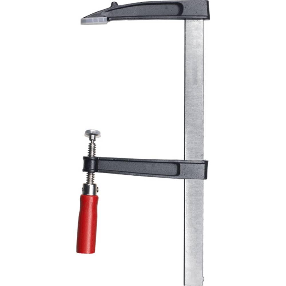 kwb Schraub-Zwinge mit Holzgriff 120x300, Spann-Weite 300 mm, Spanntiefe 120 mm, Spannbacken aus Zin