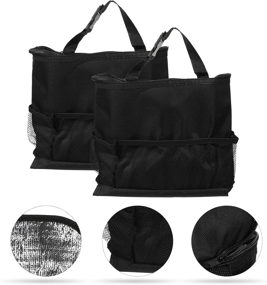 SHINEOFI 2 Stück Auto Kühltasche Kühltasche aus Oxford Stoff Schwarz Auslaufsicher mit Abnehmbarem S