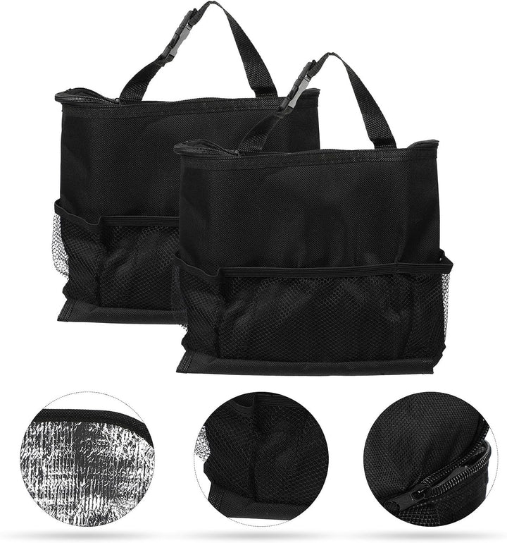 SHINEOFI 2 Stück Auto Kühltasche Kühltasche aus Oxford Stoff Schwarz Auslaufsicher mit Abnehmbarem S