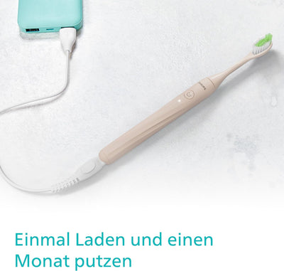 Philips One elektrische Zahnbürste mit USB-Ladung, Silber (Modell HY1200/25) Shimmer (USB-A), Shimme