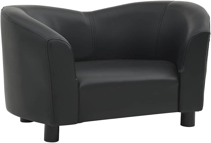 vidaXL Hundesofa Schwarz 67x41x39cm Kunstleder Hundecouch Hundebett Haustier, Schwarz
