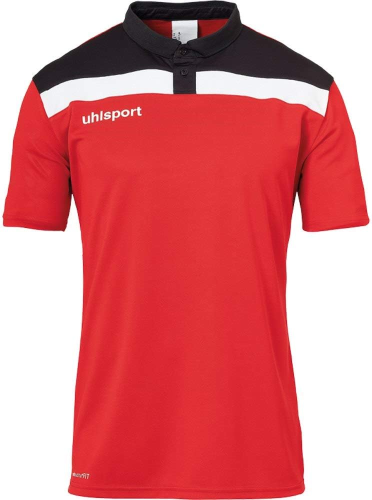 uhlsport Herren Offense 23 Polo Shirt Poloshirt XXL Rot/Schwarz/Weiss, XXL Rot/Schwarz/Weiss