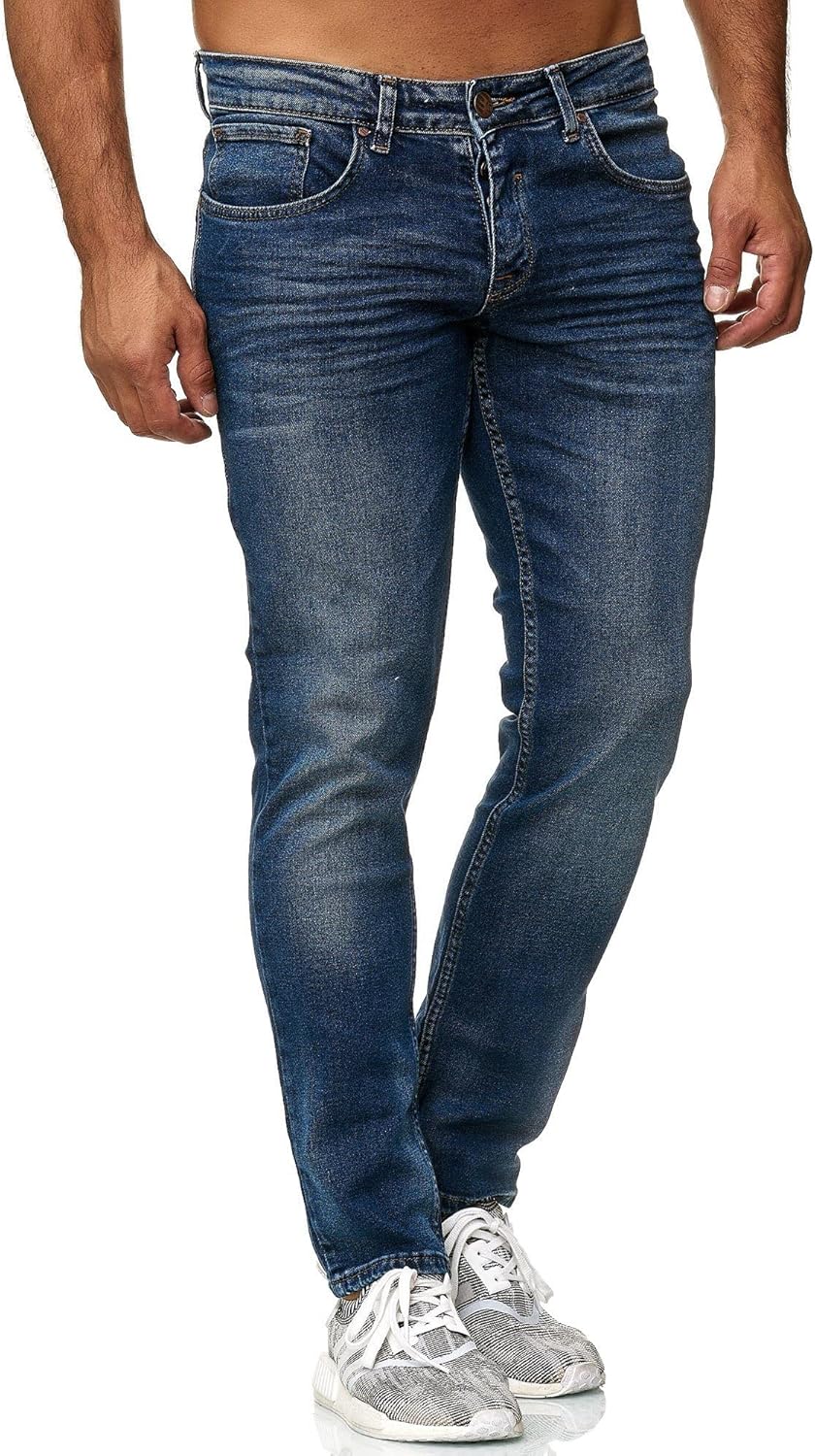 Tazzio Jeans Slim Fit Herren Jeanshose Stretch Designer Hose Denim 16533 29W / 30L Blau-1, 29W / 30L