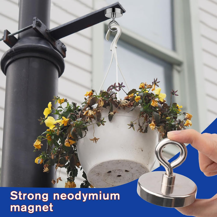 FINDMAG Superstarke Neodym-Angelmagnete, 700 Pfund (317 kg) Zugkraft, Seltenerdmagnet mit versenktem