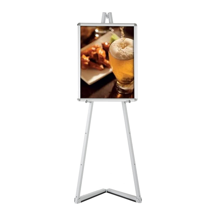 Mobile Staffelei aus Aluminium in Silber | Easel für Rahmen bis 120 cm höhe | Künstler Staffelei bis
