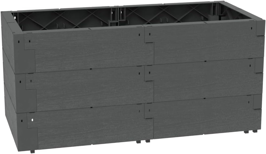 JUWEL Hochbeet Timber 3er-Set (Limited Edition, Farbe anthrazit, Füllinhalt ca. 360 Liter, aus Kunst