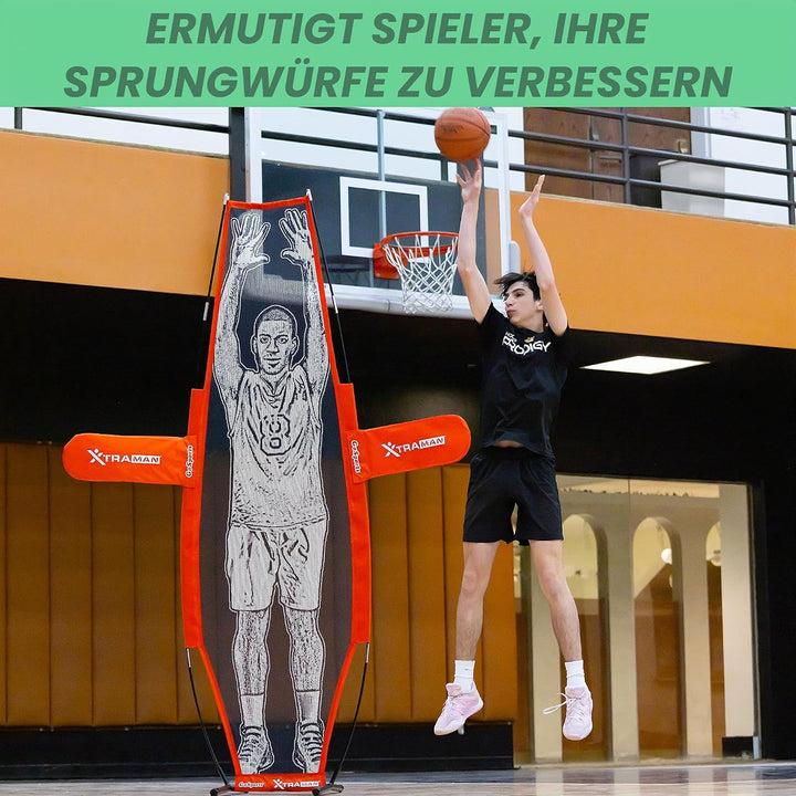 GoSports Unisex, Teenager Guard Nets Basketball Xtraman Dummy Defender Trainingspuppe – riesige 2,1
