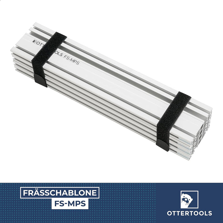 Ottertools - Frässchablone FS-MPS für rechteckige Ausschnitte mit der Oberfräse - verstellbar (300mm