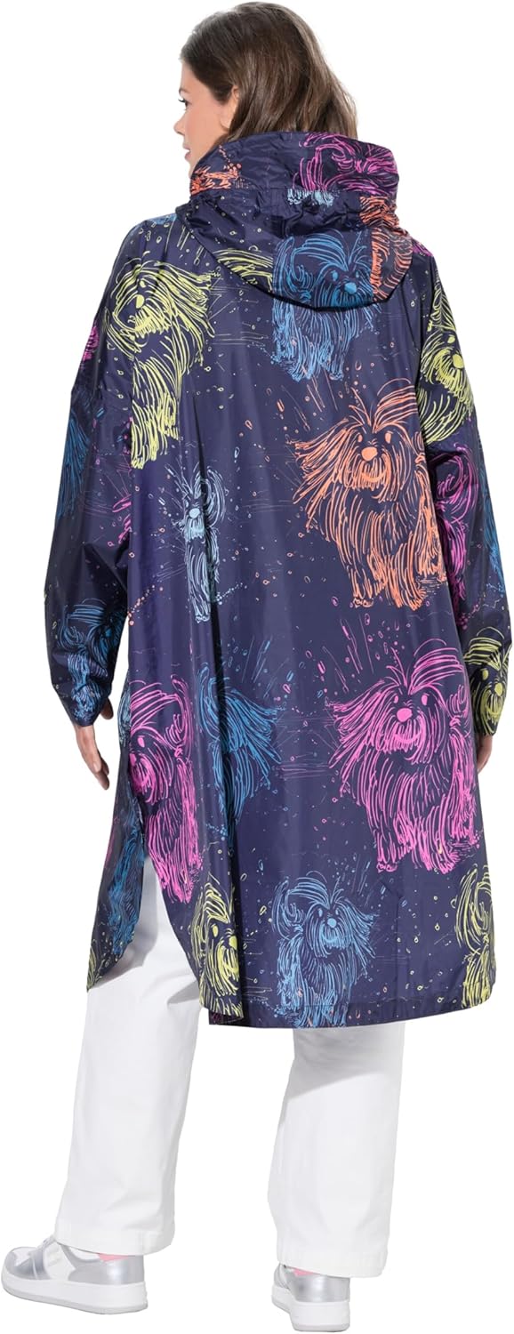 Laurasøn Funktions-Regencape, Unisex, Print, Kapuze 841281 Hortensie Einheitsgrösse, Hortensie Einhe
