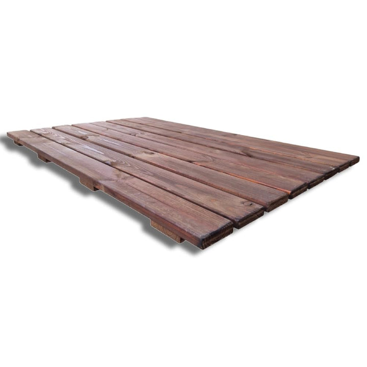 Duschbrett rutschfest 118x78 cm Kiefer imprägniert Farbe Teak, 118x78 cm