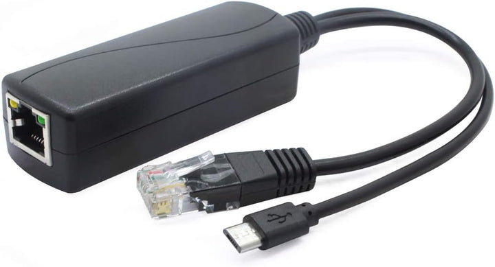 ANVISION 4er Pack 5V PoE Splitter, 48V auf 5V 2.4A Adapter mit Micro USB Stecker, IEEE 802.3af kompa