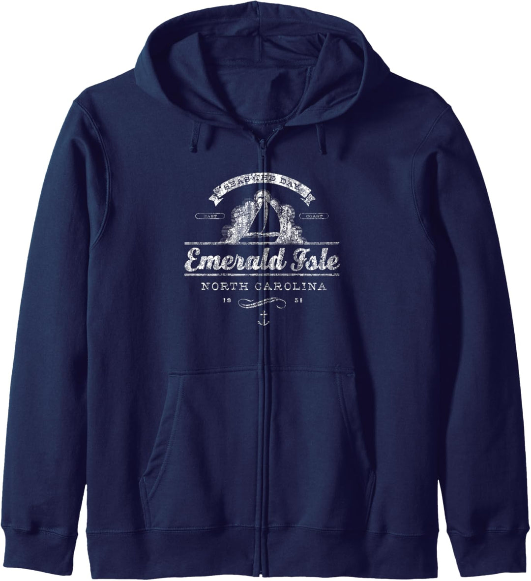 Segelboot-T-Shirt Emerald Isle Vintage-T-Shirt im maritimen Stil Kapuzenjacke