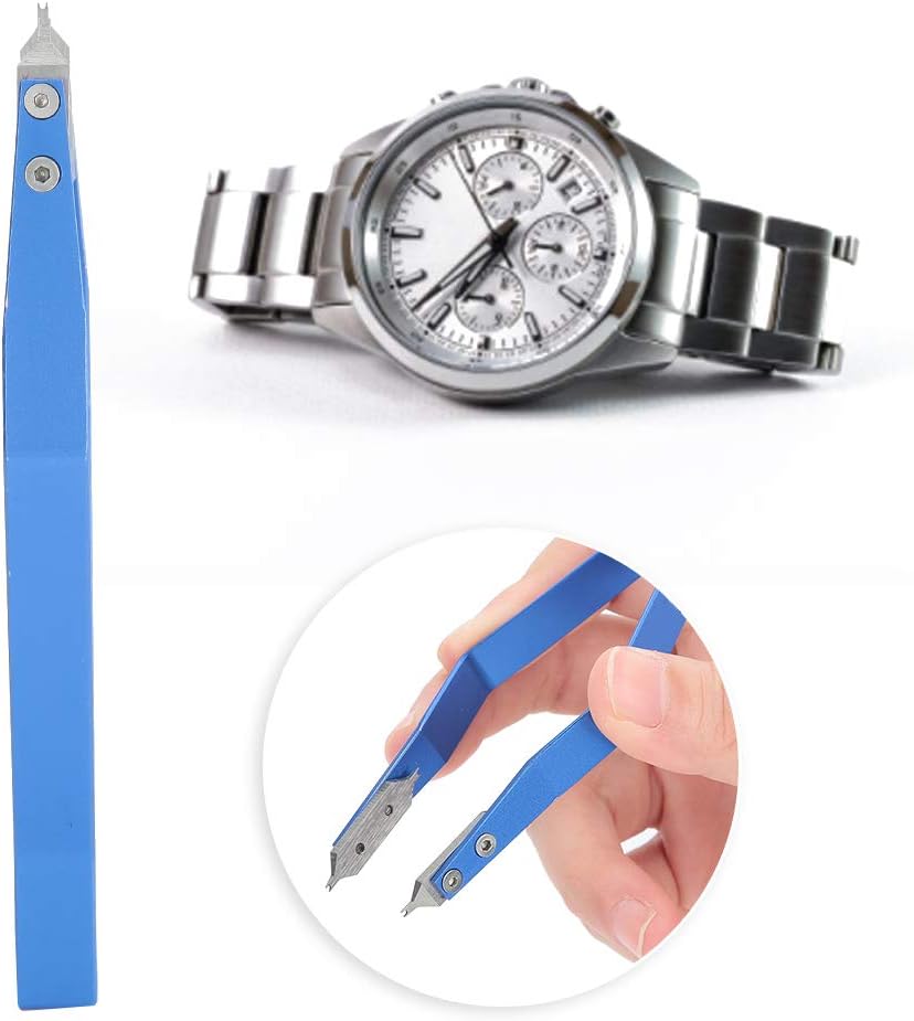 V-förmige Pinzette, Uhrenfedersteg Standardzange Federstegzange Metall Mit Feinen Gabelspitzen Uhren