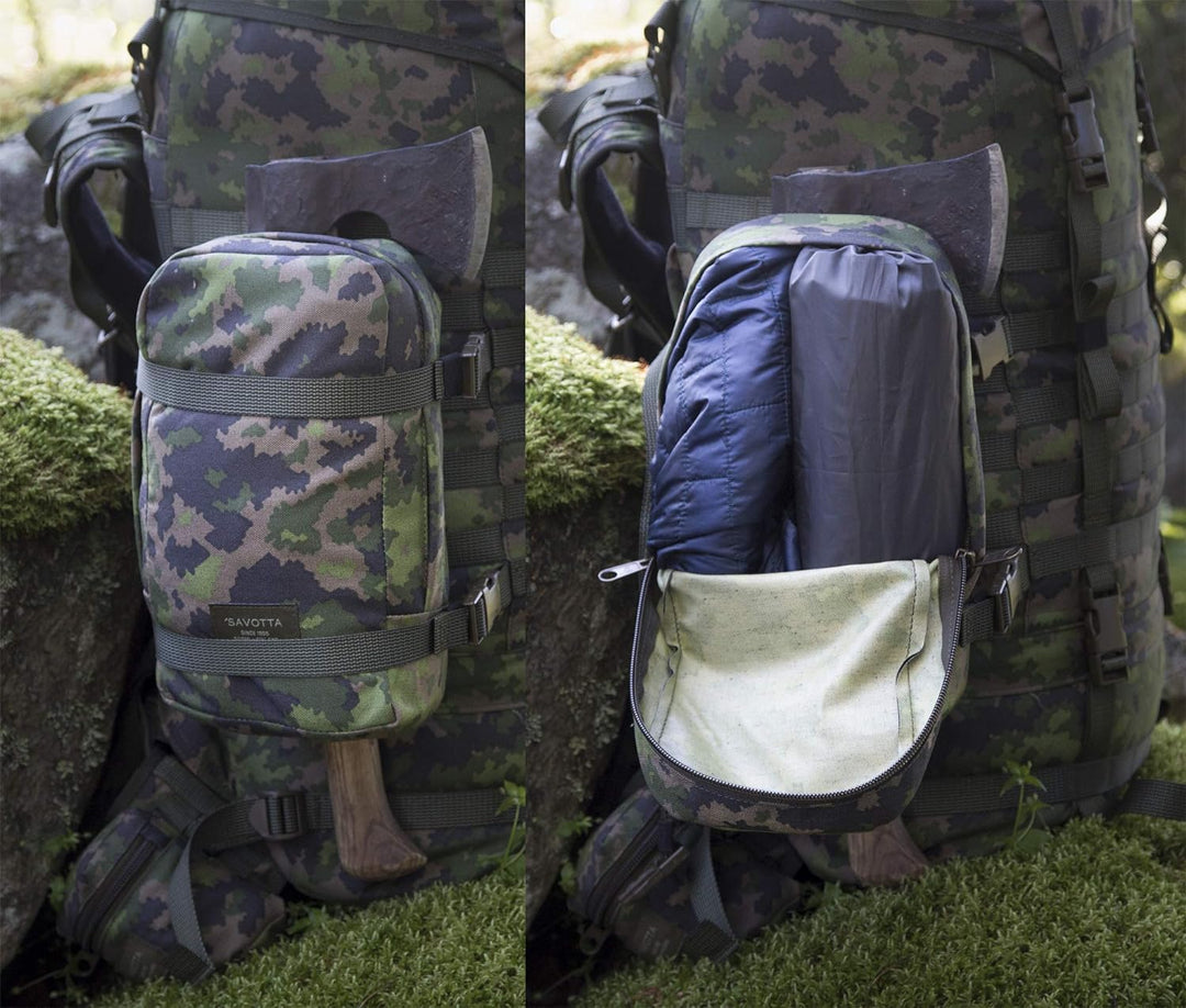 Savotta Verticale L - Zusatztasche für Rucksack - 4L - 1000D Cordura PU Beschichtung Oliv, Oliv