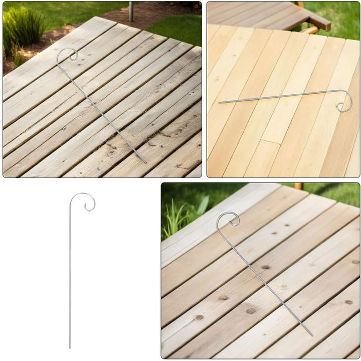 VICASKY 10PCS 30cm+10PCS 40cm Silberne Haken Für Pflanzenetiketten: Markierung Für Gemüsegarten Meta