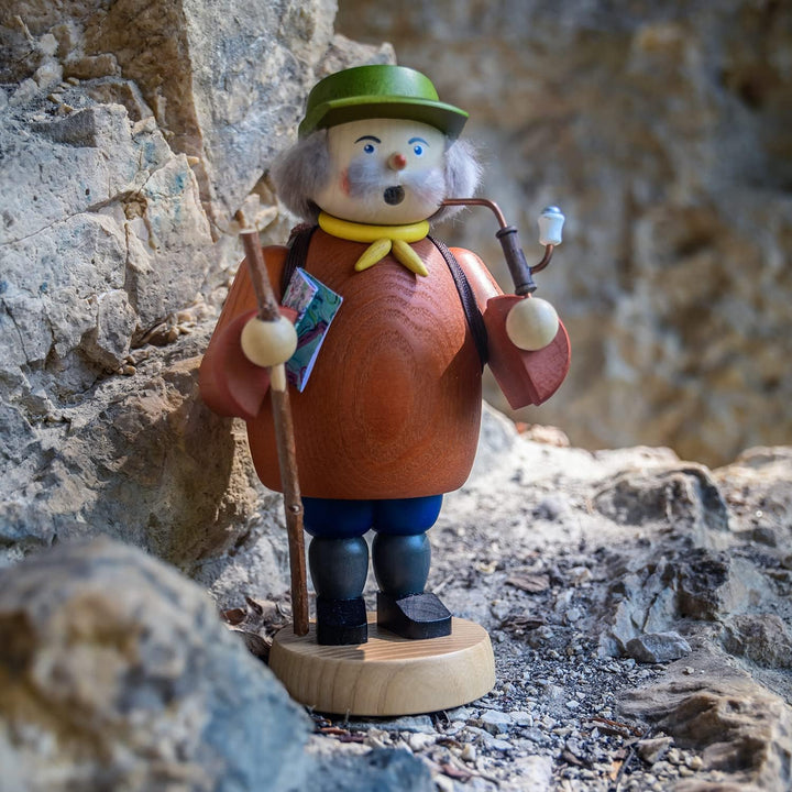 Seiffener Volkskunst | Räuchermännchen Erzgebirge | Gemütliche Typen 19 cm | Räucherfigur | Erzgebir