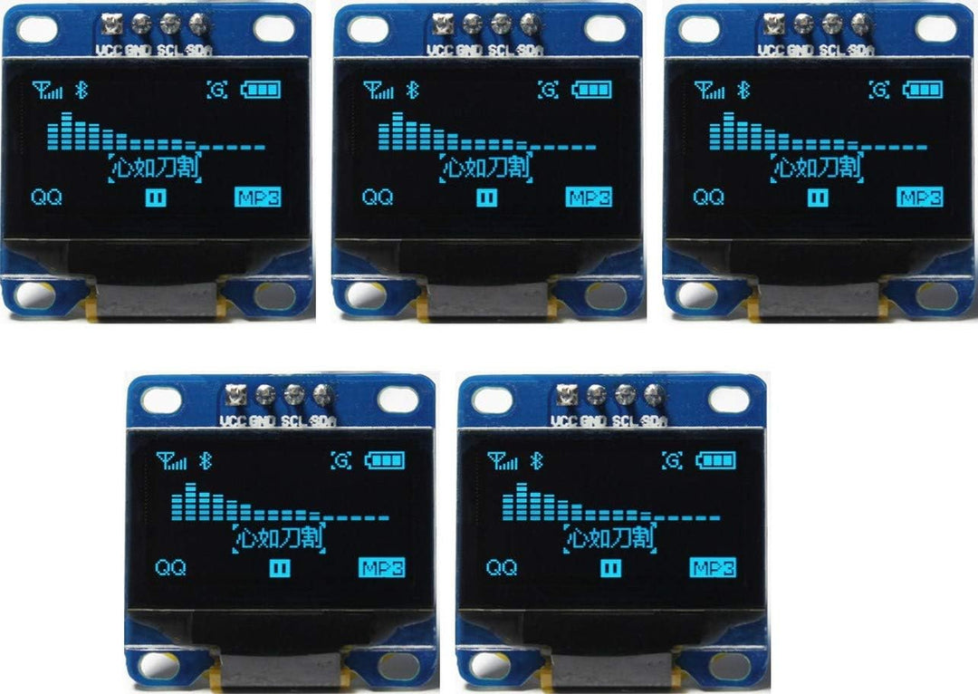 TECNOIOT 5pcs OLED 128X64 Display OLED LCD LED Display Module I2C IIC SPI Serial