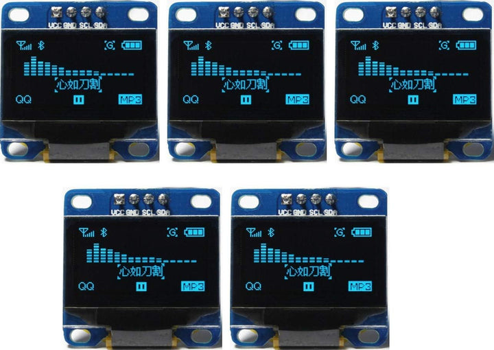 TECNOIOT 5pcs OLED 128X64 Display OLED LCD LED Display Module I2C IIC SPI Serial
