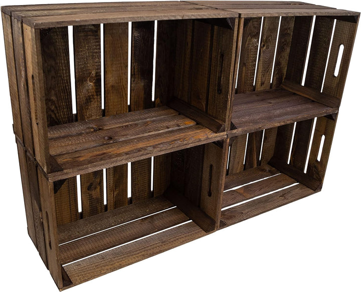 4 Stück Neue stabile Obstkisten Stiege, Apfelkiste, Weinkiste aus dem Alten Land +++ Natur 54x35x30