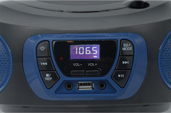 Roadstar CDR-365U/BL Tragbarer Radio-CD-Spieler Digital FM PLL, Boombox-CD-Spieler, CD-R, CD-RW, CD-
