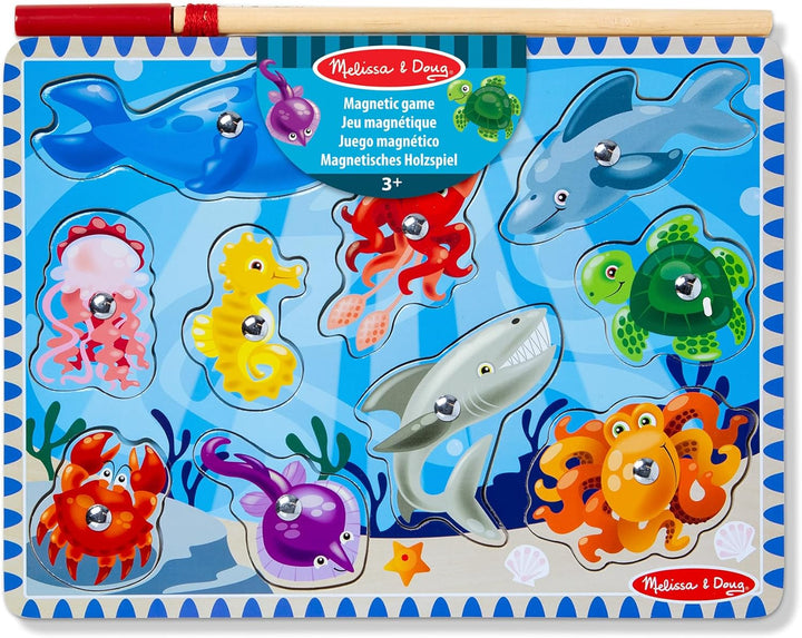 Melissa &amp; Doug - Angelspiel für Kinder ab 3 Jahre, Fische Angeln Spiel, Motorikspielzeug magnetische
