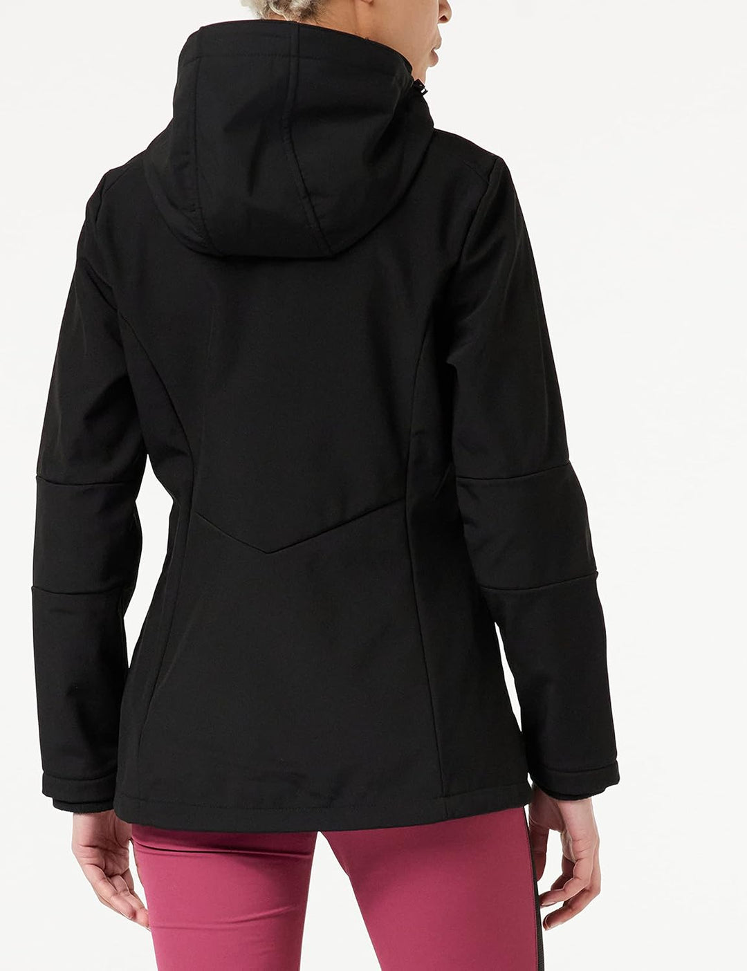 CMP Damen Damen-softshelljacke mit Abnehmbarer Kapuze WOMAN JACKET ZIP HOOD, Schwarz