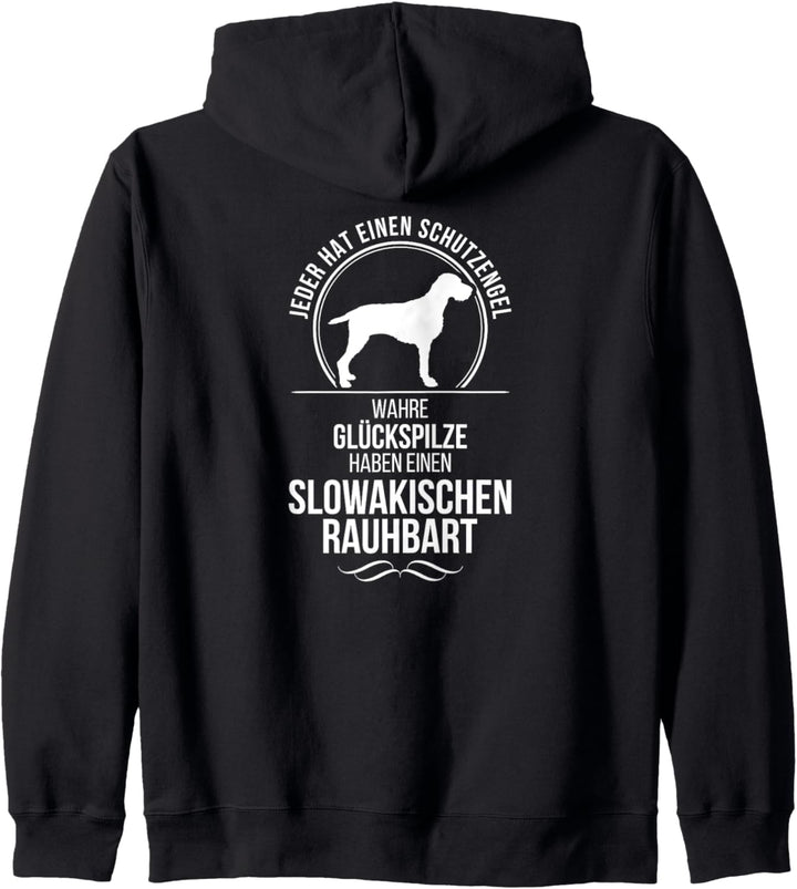 Slowakischer Rauhbart Schutzengel Hund Hunde Hundespruch Kapuzenjacke