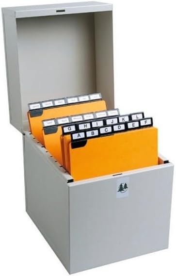 Exacompta 54712E Karteikassette Metalib für bis zu 500 Karteikarten DIN A6 hoch Tragegriffe vorne un