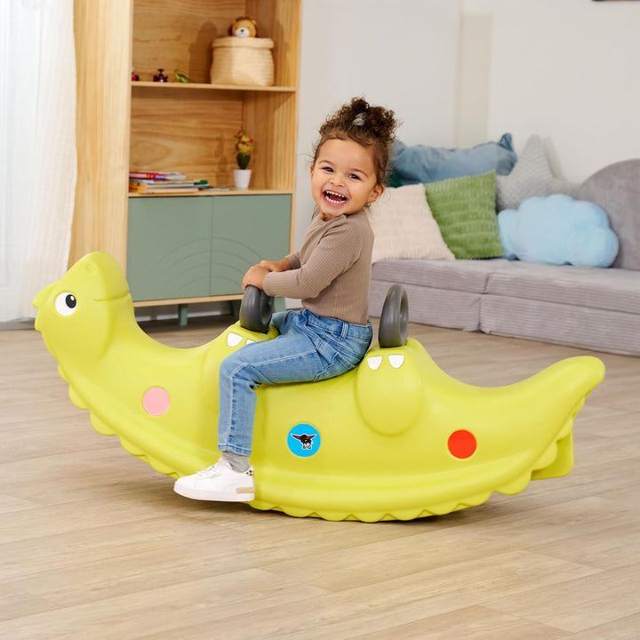 Big Sammy Rocker - Kinderwippe für 1 bis 3 Personen, mit süssen Rückenschuppen und stabilen Griffen,