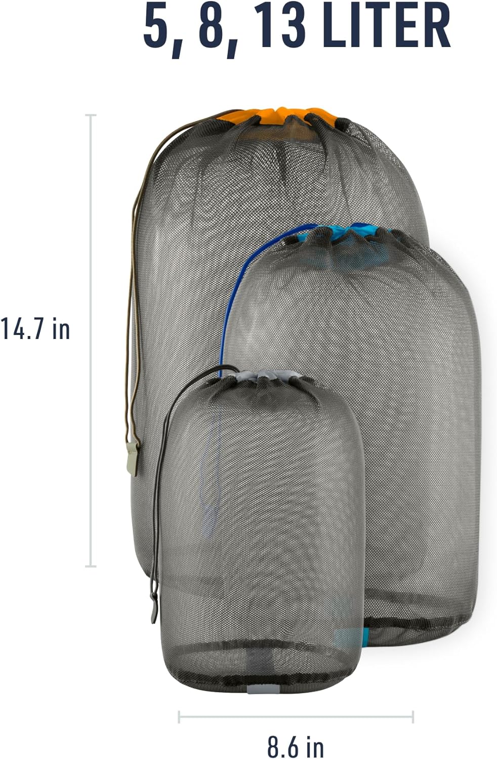 Sea To Summit Mesh Stuff Sack Set (5/8 / 13 Liter) Einheitsgrösse, Einheitsgrösse