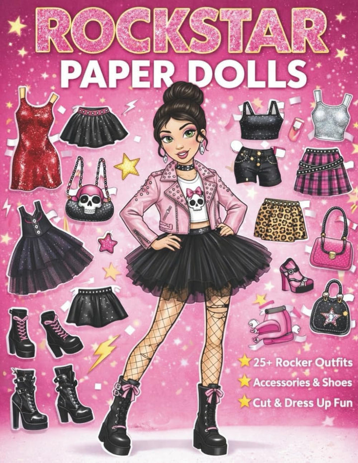 Rose Rock Paper Doll Premium: The Punk Rocker Girly Collection: Unleash Your Rebellion and Glamour w