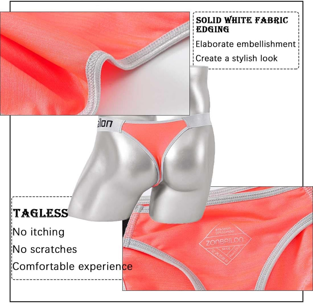 BIATWOWR Herren String Tanga Sexy Slips Unterwäsche Männer mit Weichem und Bequemem Stoff Viel Platz