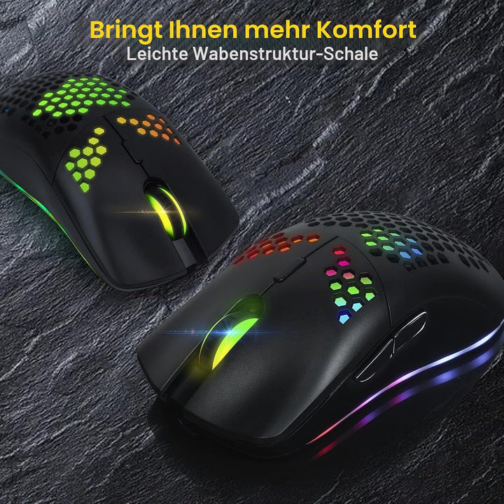 Kabellose Gaming ,Computer-Maus mit Honeycomb-Gehäuse, 11 RGB-Chroma-Hintergrundbeleuchtung, 3.400 D