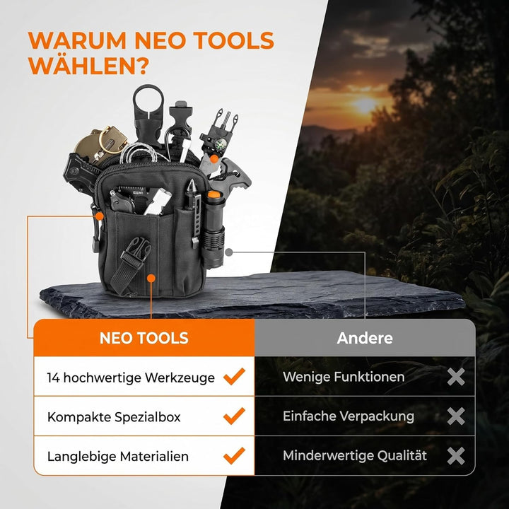 NEO TOOLS Survival Kit Geschenke für Männer Papa Freund - Vater Ehemann Geschenke Vatertag, Bruder G