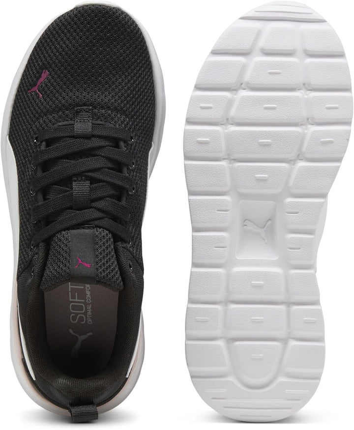 PUMA Unisex Anzarun Lite Sneaker 36 EU Black White Berry Pink, 36 EU Black White Berry Pink